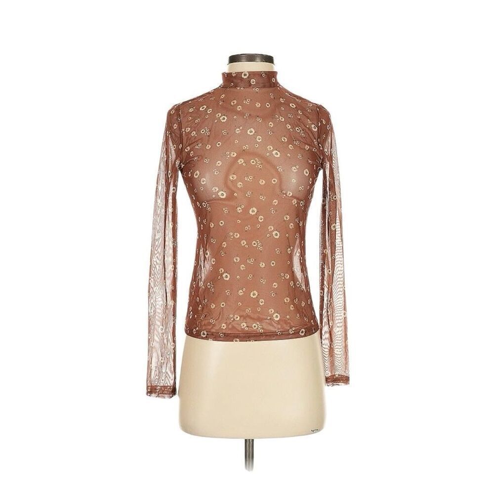 Ever After floral sheer long sleeve top